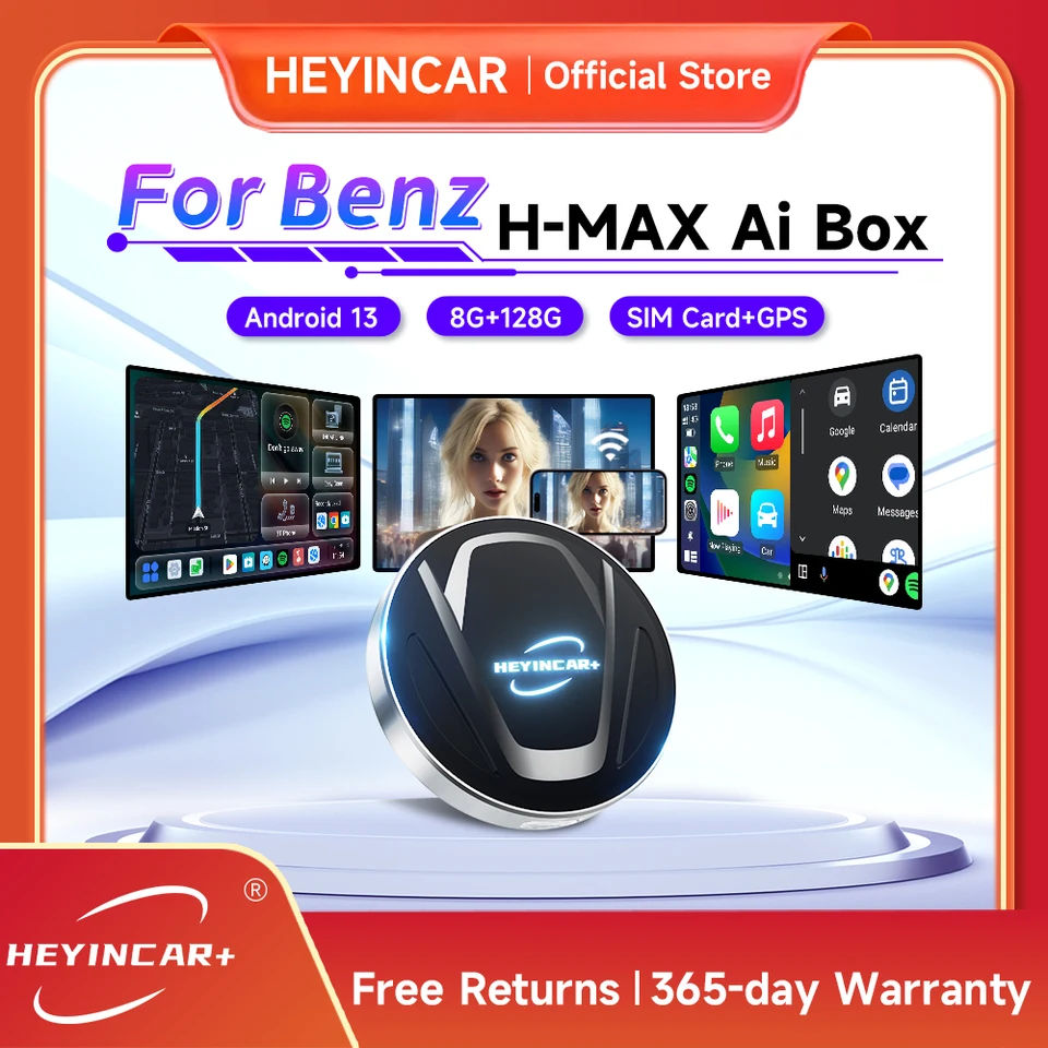 2025 New HEYINCAR Android 13 8GB+128GB CarPlay Smart Ai tv Box For