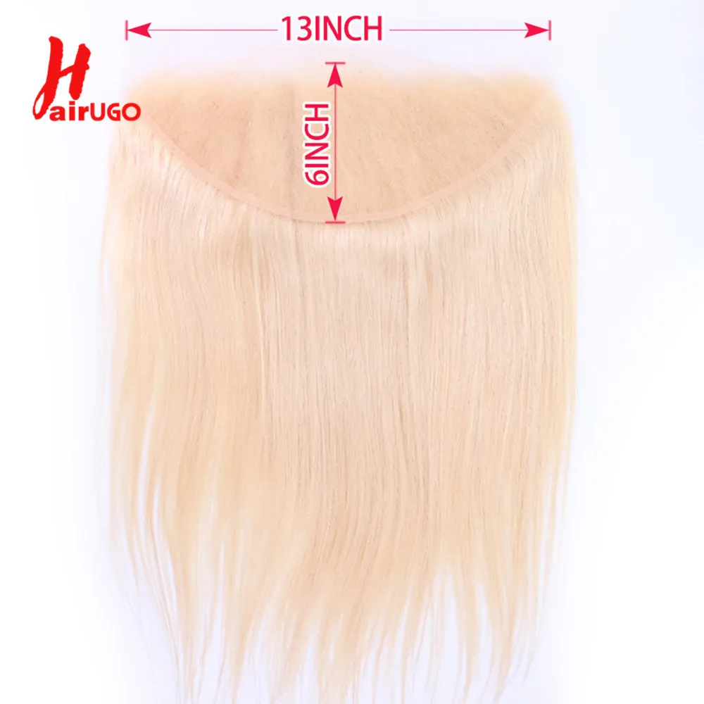 Brazilian natural remy lace frontal, loiro 613 #, cabelo liso, 13x4, com cabelo de bebê, 100% cabelo humano, transparente