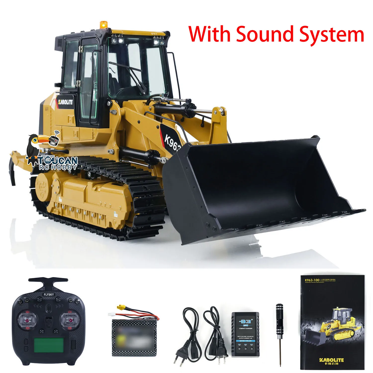 1/16 Kabolite K963 100 Hydraulic RC Loader Remote Control Painted Finished Construction Vehicles Cars Trucks Toys Model Gifts 2