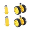 4 Pcs For Arduino Smart Car Robot Plastic Tire Wheel with DC 3-6V Gear Motor 3