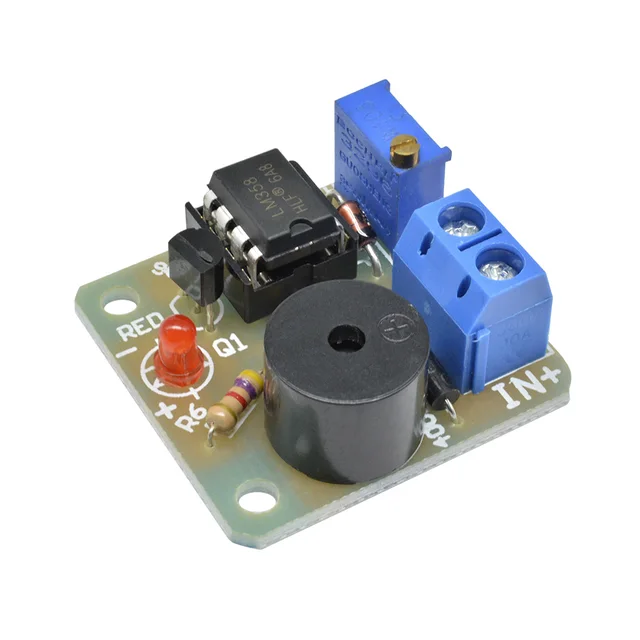 12V LM358 Accumulator Sound Light Alarm Board Buzzer Prevent Over Discharge Controller Module Overvoltage Protection - Image 5