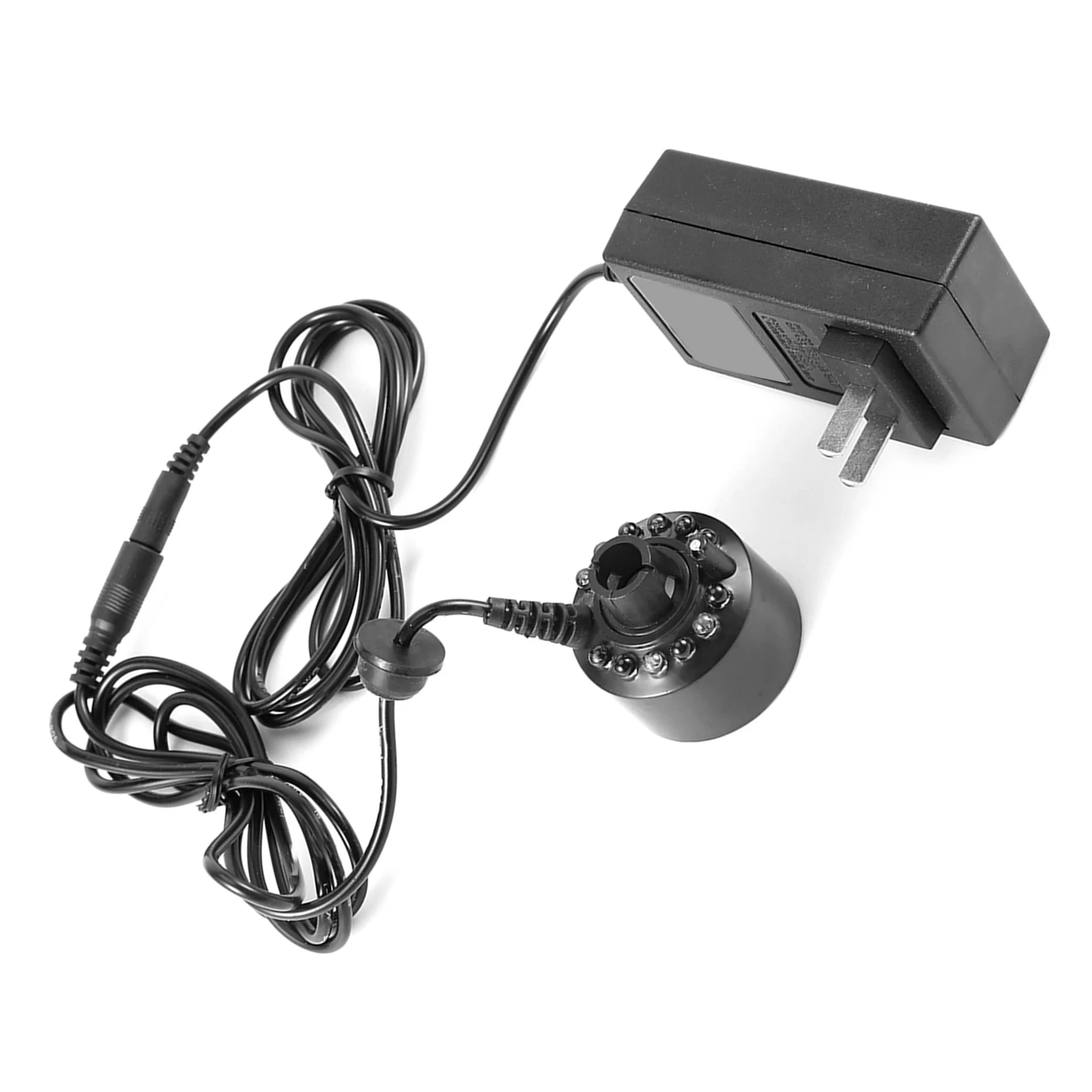 물 분수 연못용 다채로운 미스트 메이커, 전원 어댑터 포함, ZK20, 12LED, 1 개
