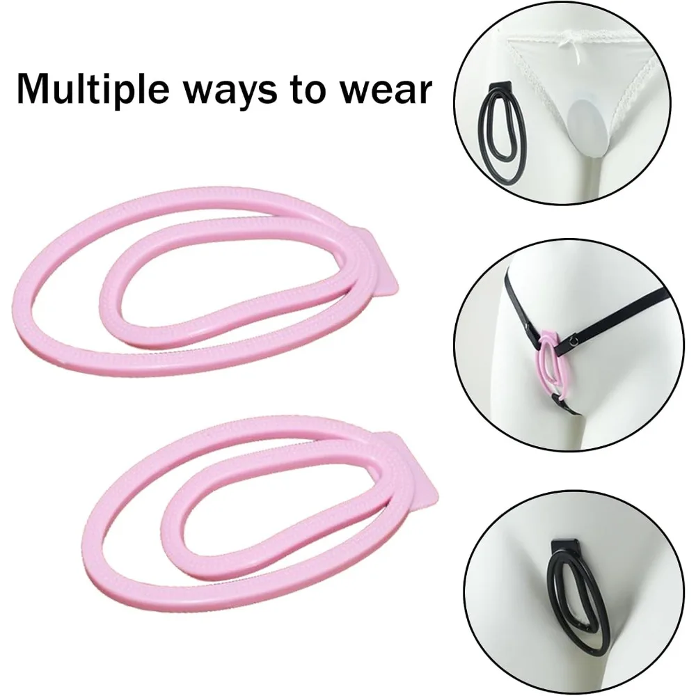 Penis Chastity Cage Sissy Hollow Fufu Clip Penis Hide Lock Chastity Lock Male Urethral Chastity Device Pussy Training Clip Cock Cage Sex Toy for Men