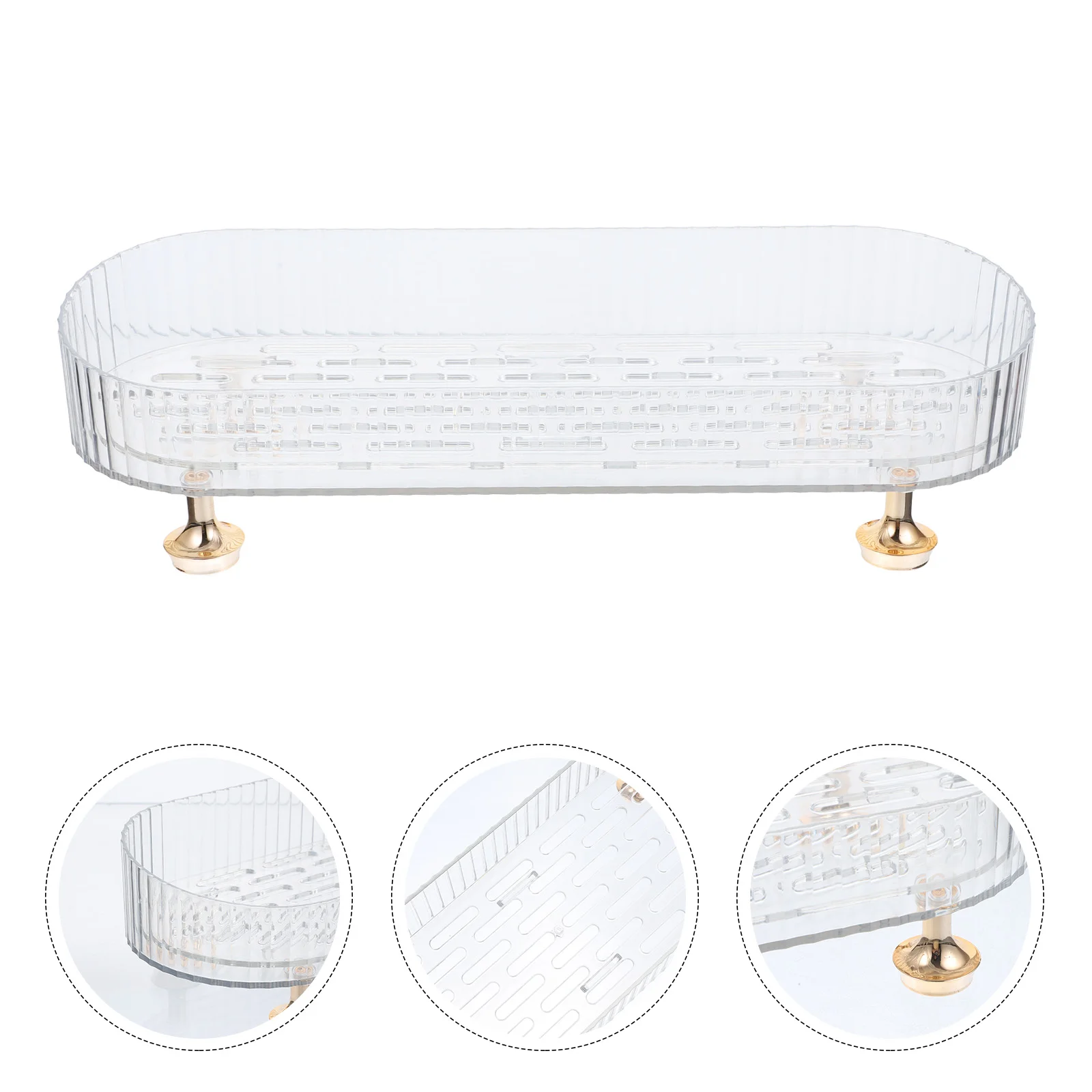 

Soap Holder Self Draining Toiletries Tray Bathroom Storage Drying Dish Bath Toiletries Holder