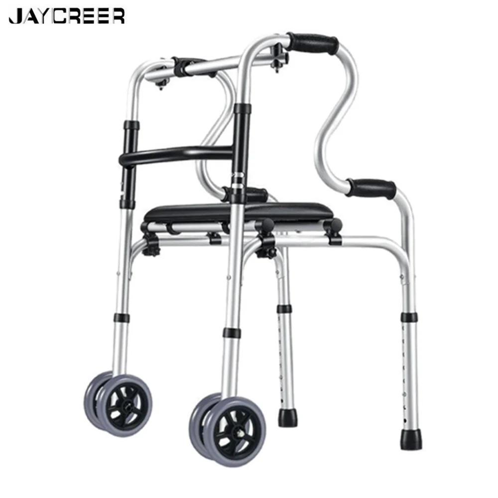 JayCreer Folding Walker With Wheels