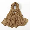 Nouveau Hijabs musulmans pour femmes écharpe mince châles unis Femme Musulman doux Viscose rayonne foulard islamique Turban bandeau 190x85 cm