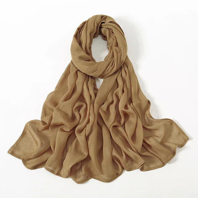 Nouveau Hijabs musulmans pour femmes écharpe mince châles unis Femme Musulman doux Viscose rayonne foulard islamique Turban bandeau 190x85 cm
