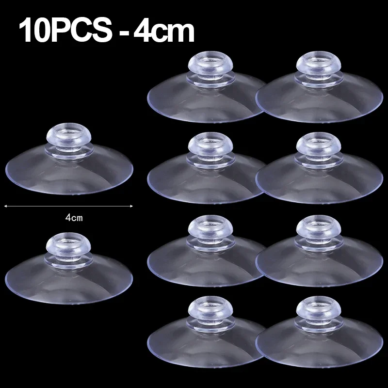 Clear PVC Suction Cup Wall Hooks for Kitchen, Bathroom, and Window Decorations