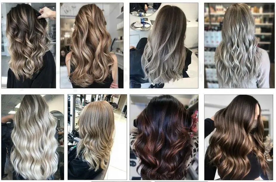 

HAIRDRESSER HAIR SALON HAIRSTYLE HAIR Colour Balyage Highlight Print Art Canvas Poster For Living Room Decor Home Wall Picture