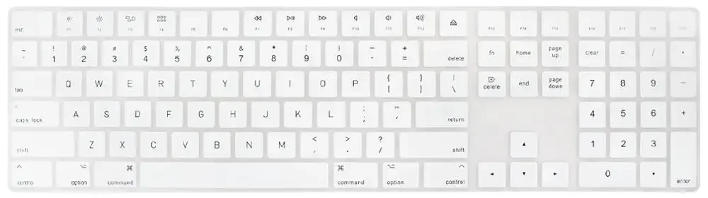 Apple Magic Keyboard Silicone Cover - US English Numeric Pad Edition, Multicolor
