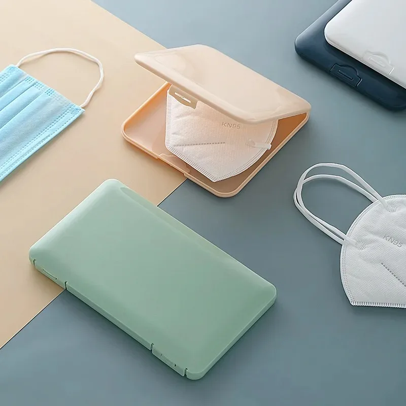 Mask Storage Box Packaging Dustproof Mask Case Face Mask Holder Safe No Pollution Disposable Mask Box Organizer Household Tools