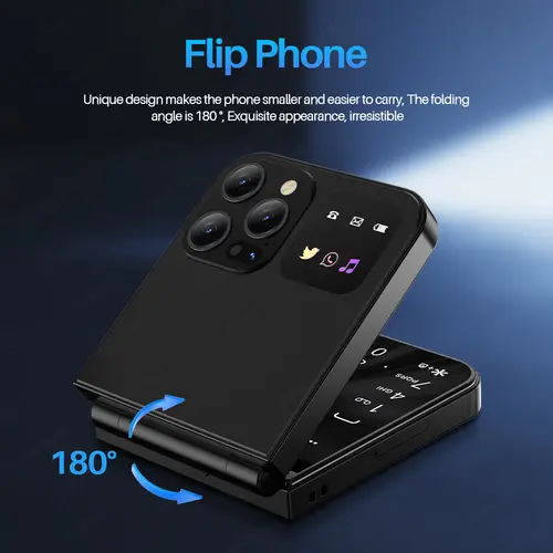 SERVO A50 PRO Flip Mobile Phone 2.4" Display Speed Dial Call Recording Blacklist 2 SIM Unlocked Foldable Cellphones New Version - Image 2