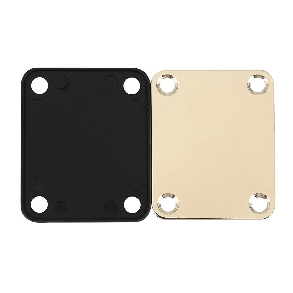 BAAU 4X Gold Neck Plate with 4 Screws Replacement Part for Strat Electric Guitar