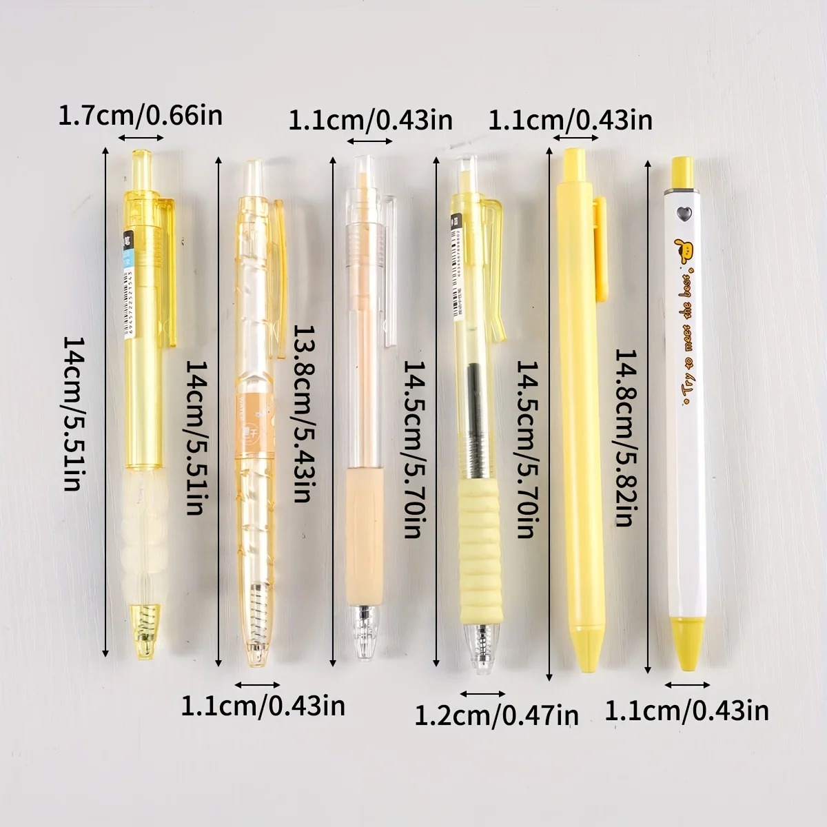 Set of 6 Elegant Ins-Style Black Brush Pens - Quick-Drying, Smooth Writing, Waterproof Signature Pens