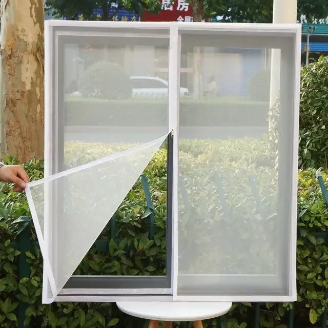 자동 접착 지퍼 모기장, 모기장, 모기장, 모기장, 모기 방지 창문 스크린, DIY, 모기장 맞춤 제작 가능 