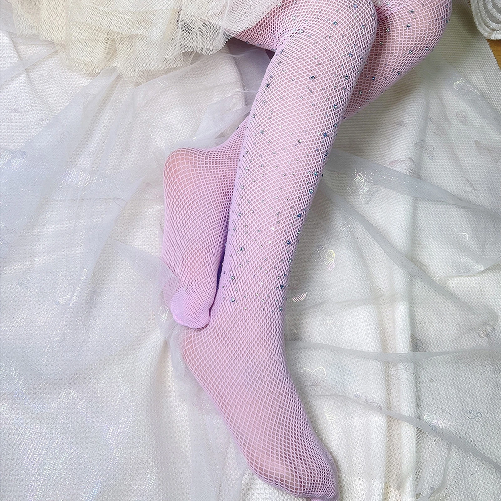 Kids Pantyhose,Fishnet Stockings,Toddler Tights Pudcoco Kids Toddler Girls Fishnet Tights Glitter Rhinestone Pantyhose Hollow Out Stockings 1-14Y