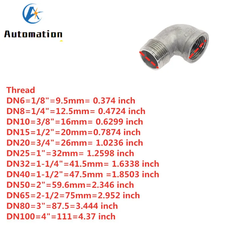 BSPT 1/8" 1/4" 3/8" 1/2" 3/4" Stainless Steel SS304 Female x Male Fuel Street 90 Elbow Threaded Pipe Fittings for Water Gas Oil pipe fitting hose pipe fitting