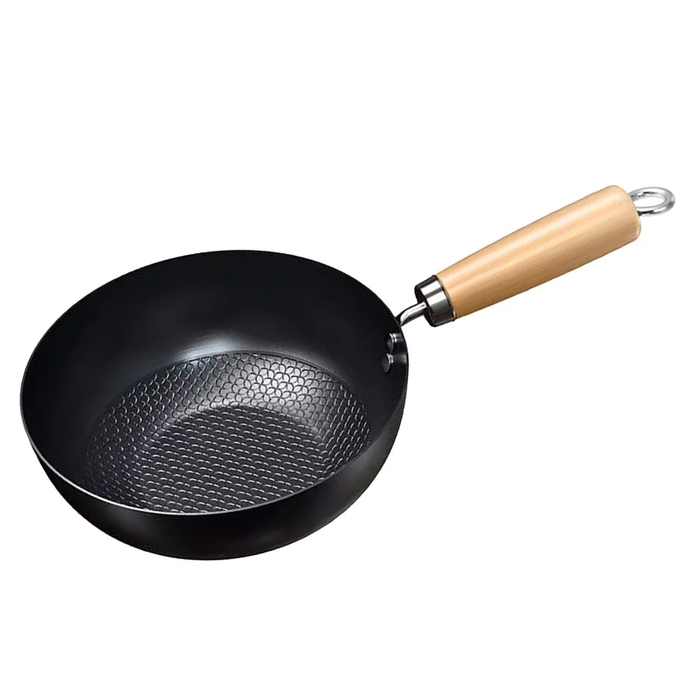 

Small Wok Household Cast Iron Frying Pan Non-stick Frying Pan Steak Auxiliary Food Pan Gas Stove Induction Cooker Universal