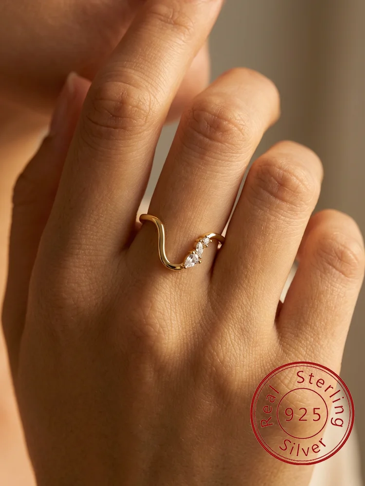 925er Sterlingsilber, modischer Marquise-Wassertropfen-Zirkon-Ring für Frauen, Verlobung, Hochzeit, Jahrestag, hochwertiger edler Schmuck