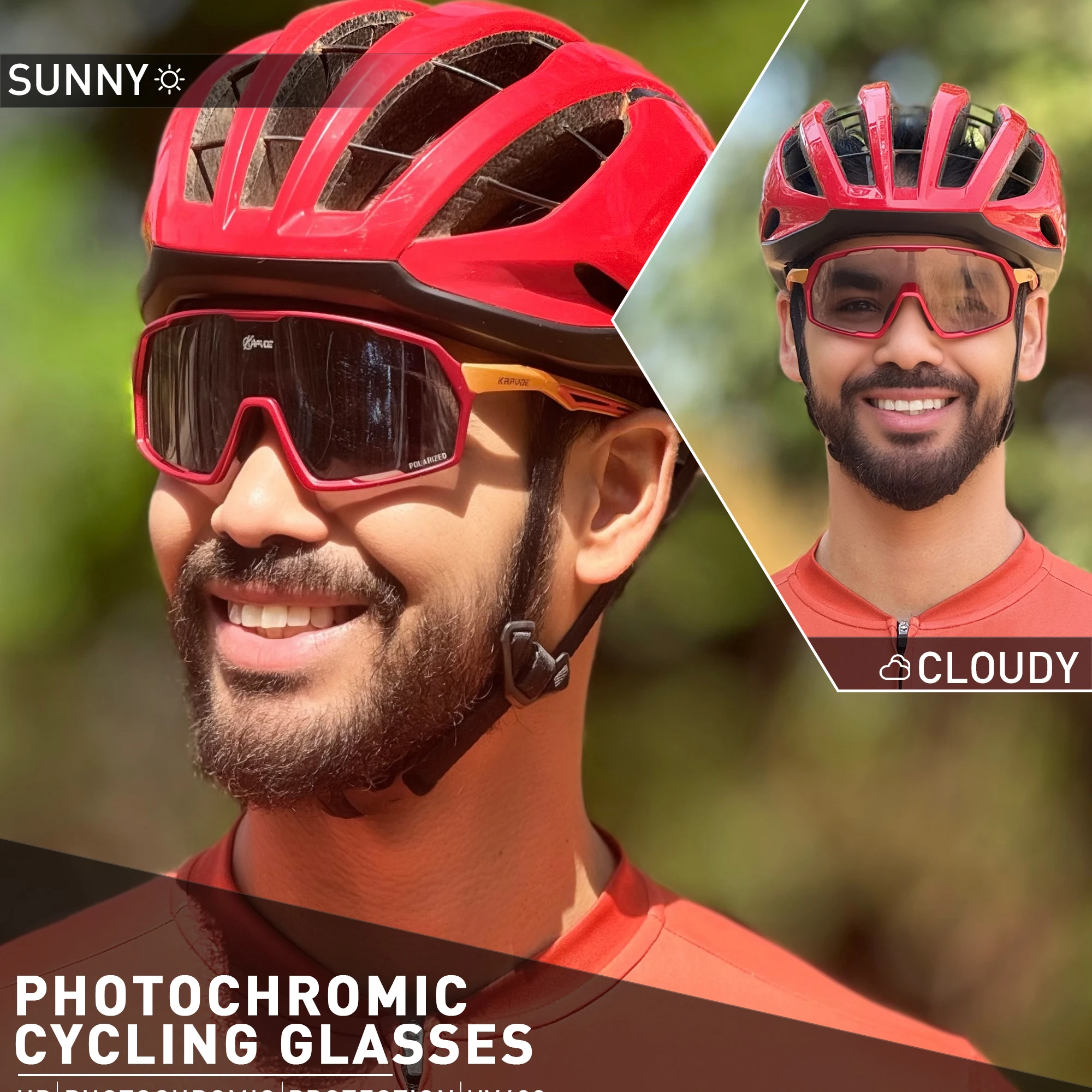 Kapvoe Photochromic Sunglasses for MTB Climbing Outdoor Sports Bike Cycling Driving Women Men UV400 for Cycling Glasses Sports Goggles