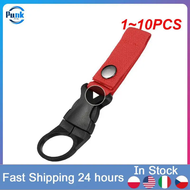 

1~10PCS clasp molle attach Buckle Holder tool webbing backpack Hanger Hook Carabiner Water Bottle clip hang camp hike outdoor