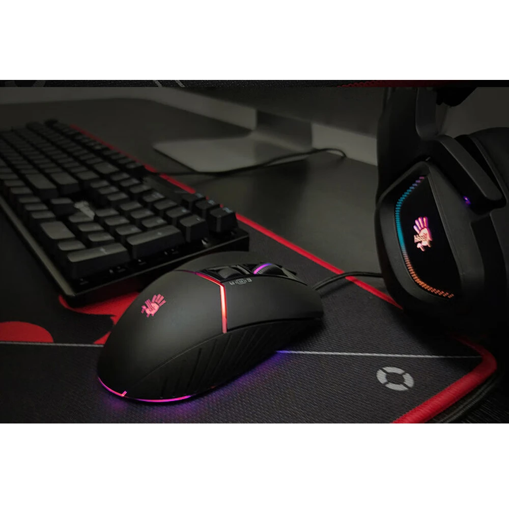W95 Max Gaming Mouse for Bloody Wired Macro Programming Laptop Desktop Computer with RGB Backlight Mice