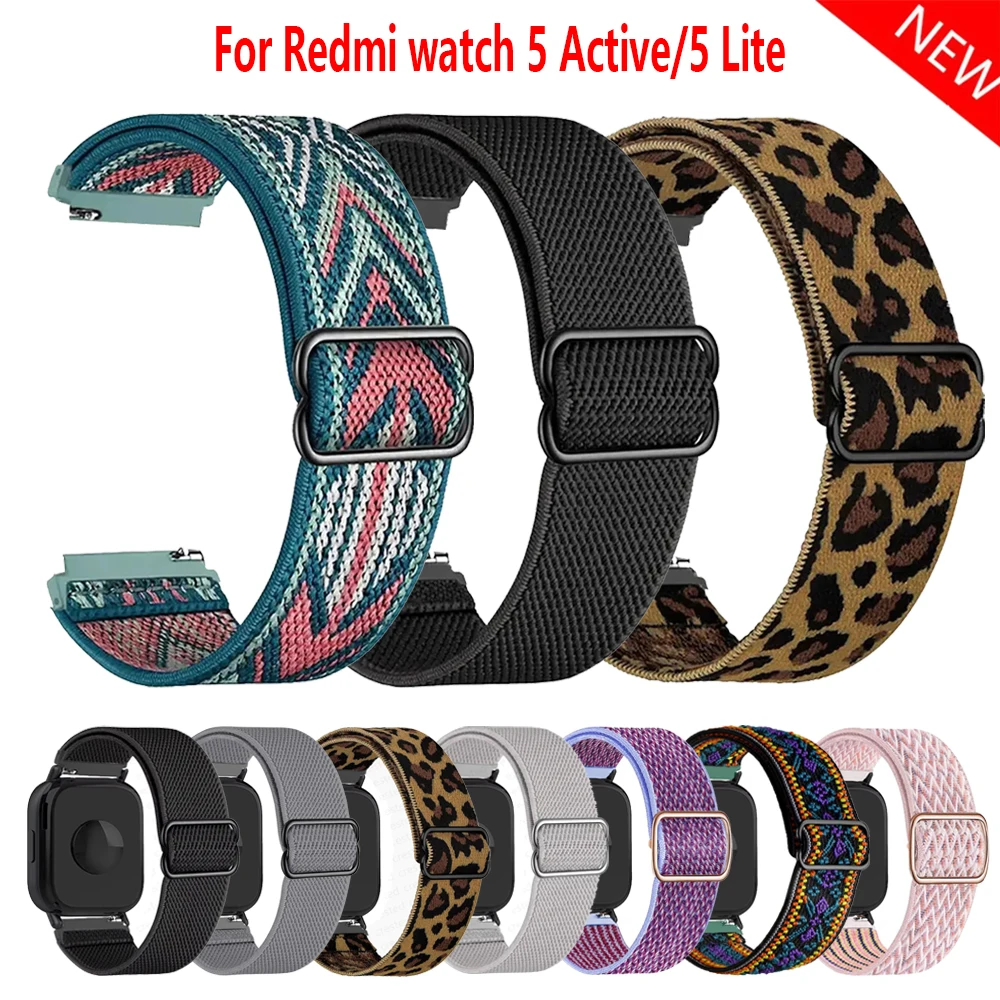 Breathable Adjustable Elastic Nylon Smartwatch Strap Bracelet