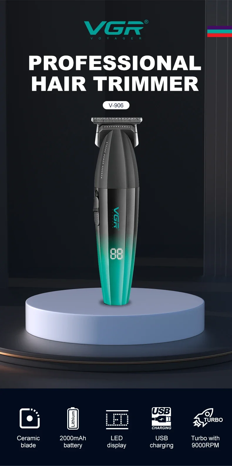VGR V-906 Professional Hair Clipper