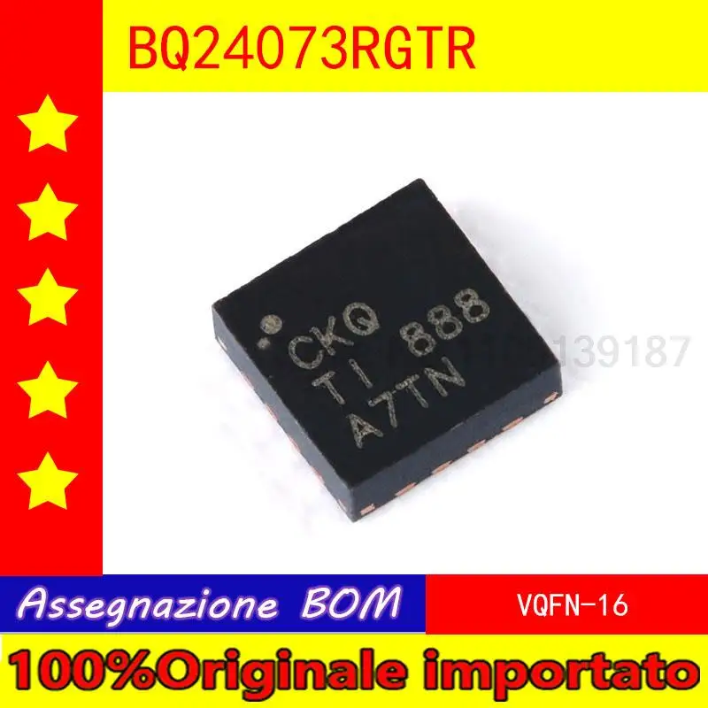 

10pcs/lot New original BQ24073RGTR VQFN - 16 1.5 A linear battery charger chip