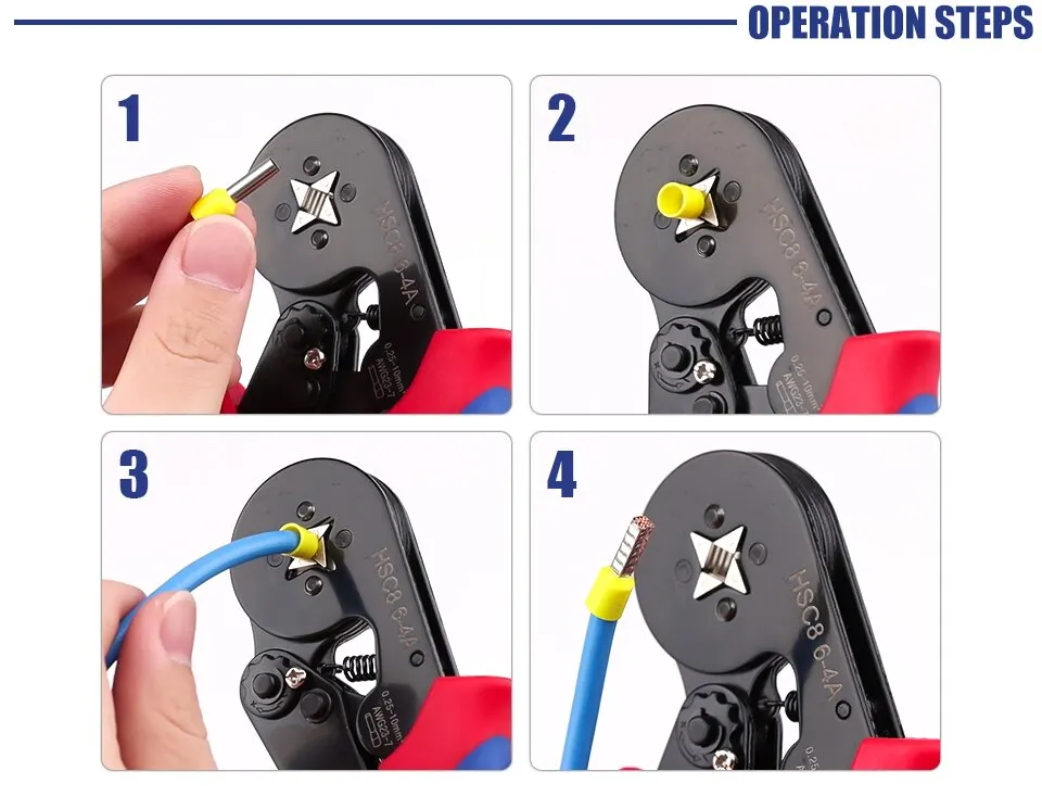 Наконечники обжимной соединитель инструменты HSC8 6-4A ...