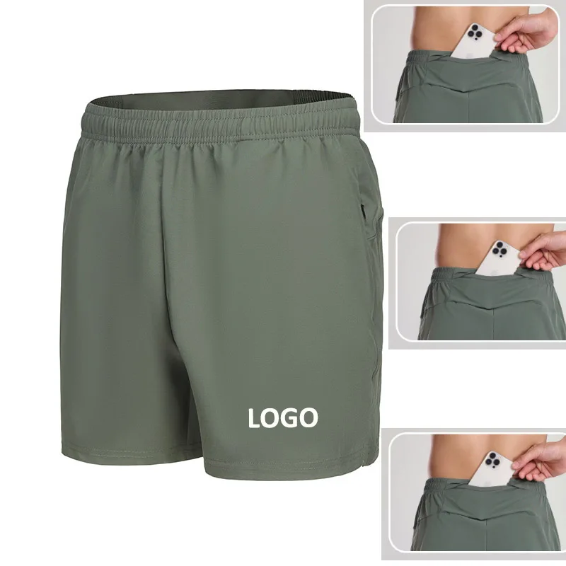 

Шорты мужские спортивные с логотипом на заказ, свободные быстросохнущие с несколькими карманами для бега, фитнеса, тренировок в зале и марафона