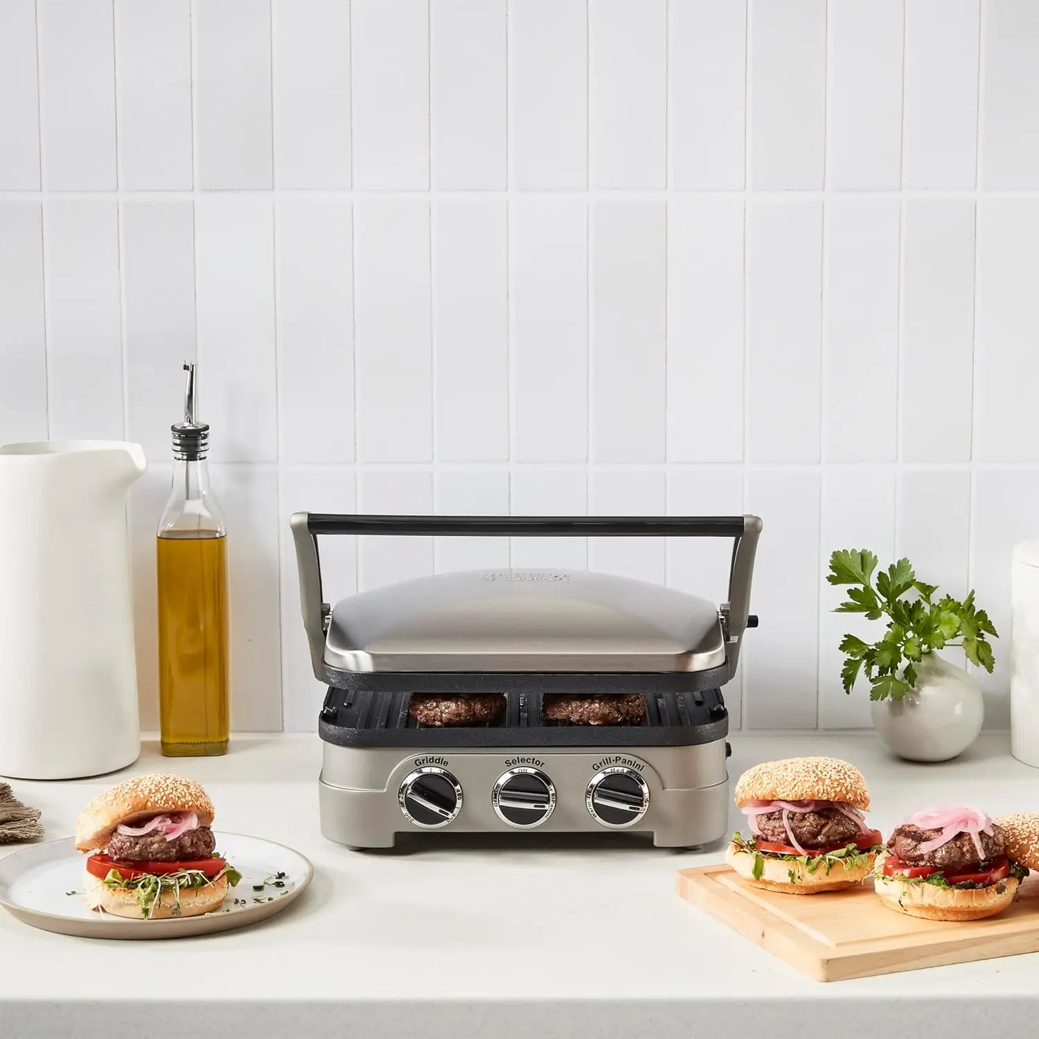 Panini Press, Stainless Steel Griddler, Sandwich Maker & More, 5-IN-1, GR-4NP1 3
