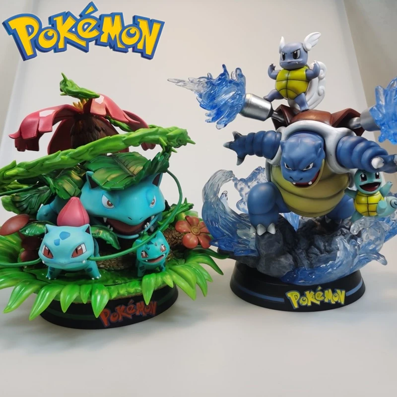 

25cm Anime Pokemon Blastoise Bulbasaur Figure Pvc Action Model Doll Illuminous Figure Toy Collection Ornament Decorate Kids Gift