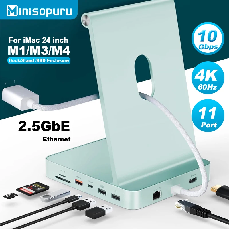 Minisopuru iExpandMate iMac Hub 2024 for iMac 24 inch M1 M3