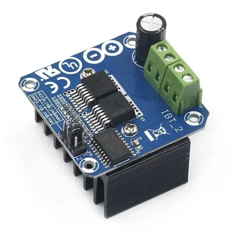 EGBO H-브리지 고전력 모터 드라이버 모듈, Arduino용 DIY 스마트 자동차 전류 진단, 더블 BTS7960, 43A, 1Pc
