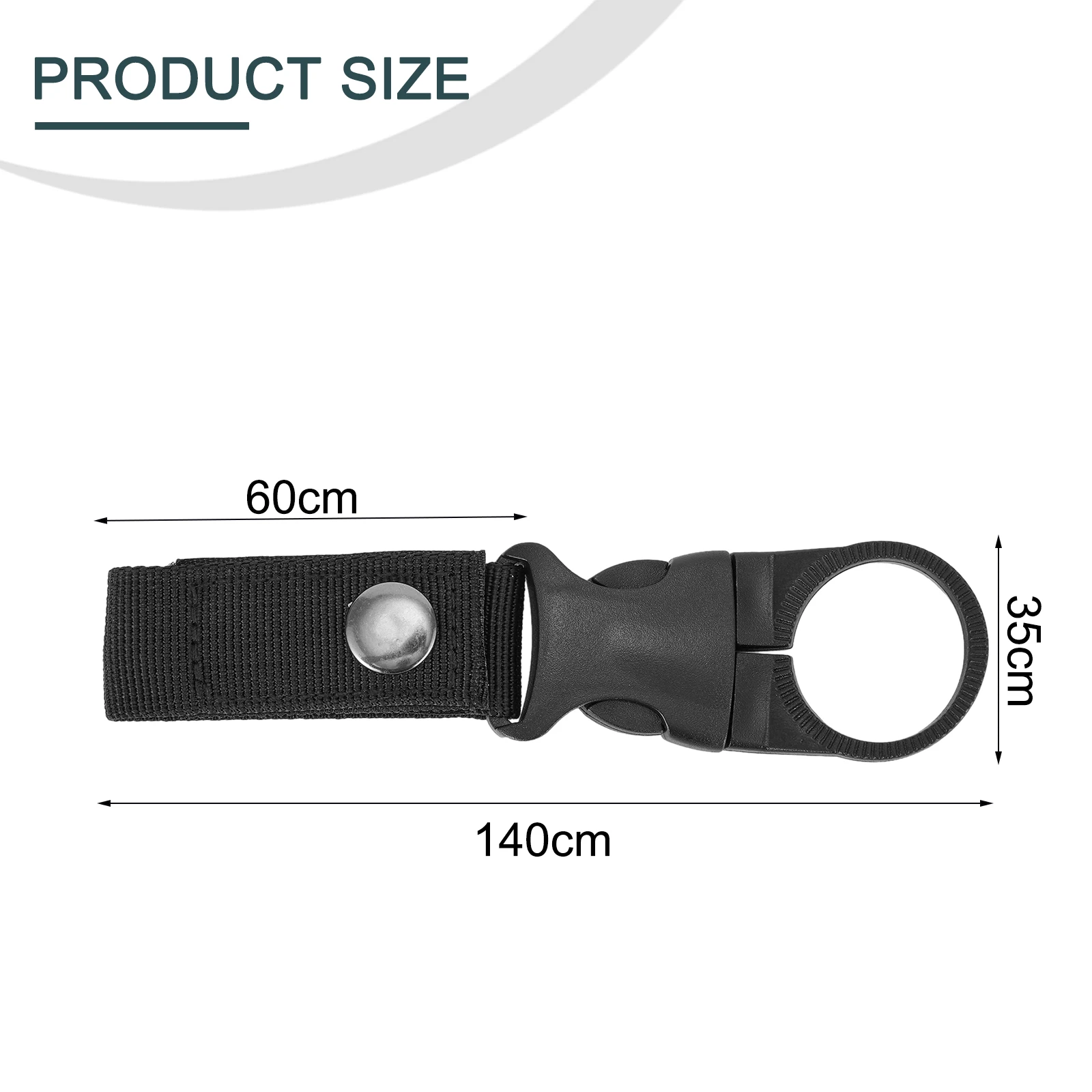 Neue Gurtband Schnalle Haken Wasser Flasche Halter Clip Outdoor Nylon Klettern Karabiner Gürtel Rucksack Aufhänger Camping Karabiner Gürtel Clip – Detail 5