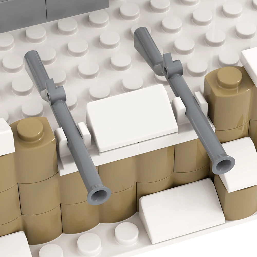 MOOXI Military Battlefield Set MOC Bricks WW2 Snowfield Jungle Wars Scene Compatible Action Figures Building Blocks Toys MOC5077