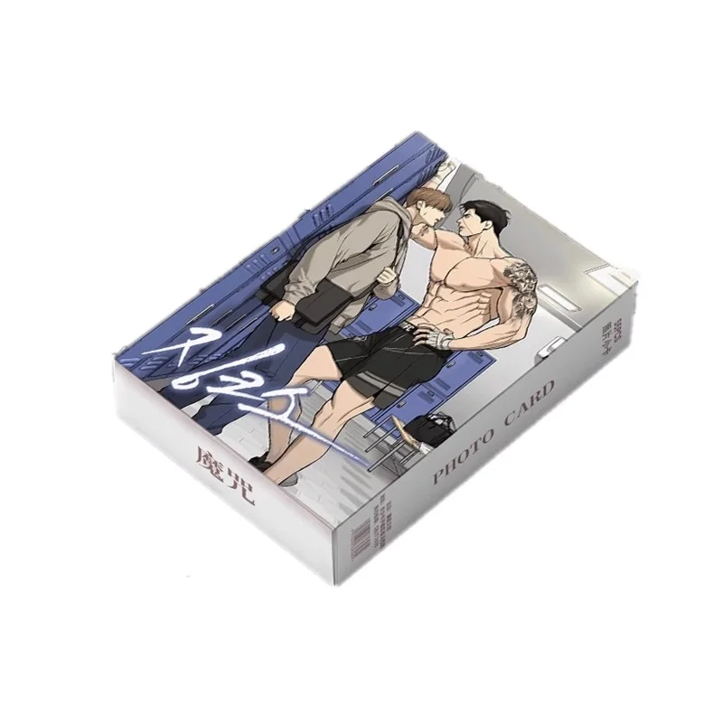 55 Pcs/Set Korean Comic Magic Spell Laser Lomo Card Zhou Jae-kyung, Jindan Cartoon Characters HD Photocard Fans Gift