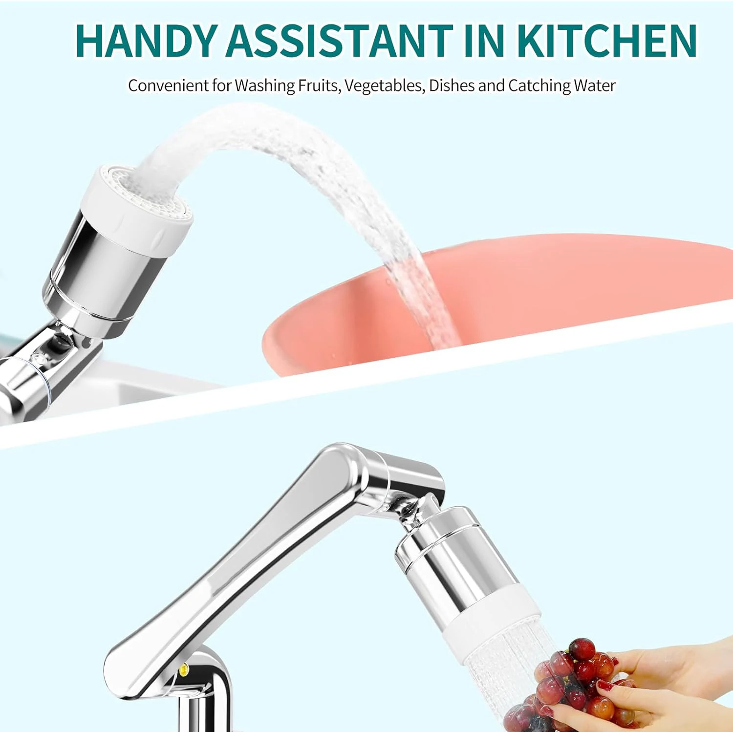 Universal Rotation Faucet Extender Aerator Splash Filter Kitchen Tap Washbasin Faucets Bubbler Nozzle Robotic Arm faucet extender