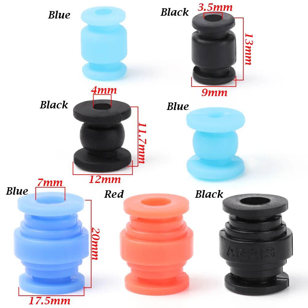Lot de 7 amortisseurs silicone pour drone FPV 12x4x11.7mm 17.5x7x20mm 9x3.5x13mm