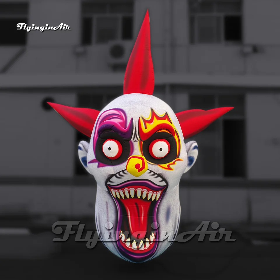 3mHangingLargeHalloweenInflatableClownMaskHeadBalloonFor