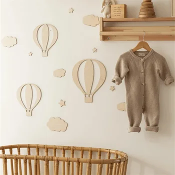 Wooden Hot Air Balloon Stickers 1