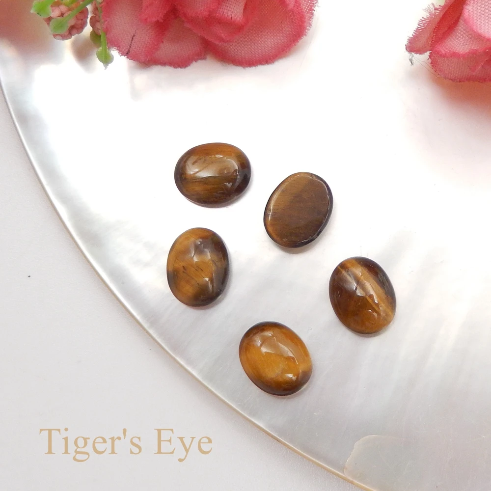 5 Stück Naturstein oval Cabochon viel, Edelstein Flack back Cabochon, loser Edelstein für die Schmuck herstellung, kunden spezifische Größe – Detail 16