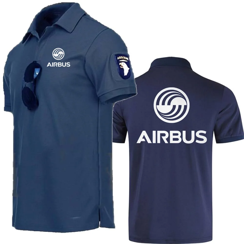 

AIRBUS AVIATION Flight Polo Shirt Military Style T-Shirts Airbusfan A320 Army Combat Tactical Tshirt man Lapel Tops Tee POLOS