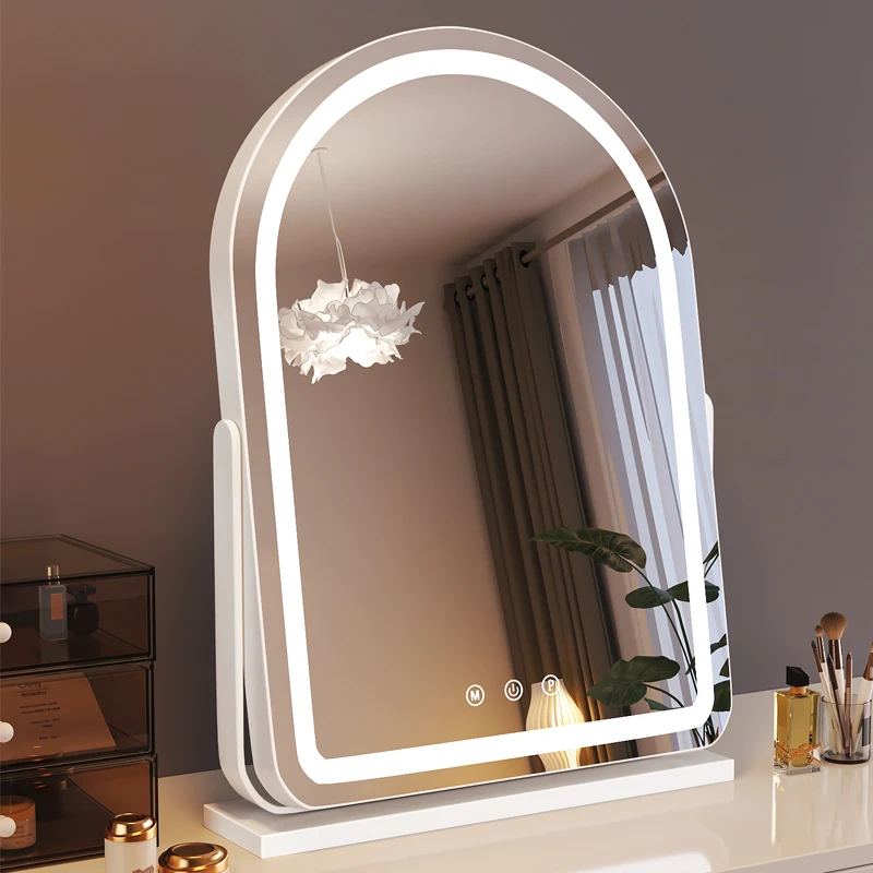 Desktop LED Makeup Mirror with Light Large Bedroom Professional Home Use Fill Light Beauty Internet Famous Make-up Mirror