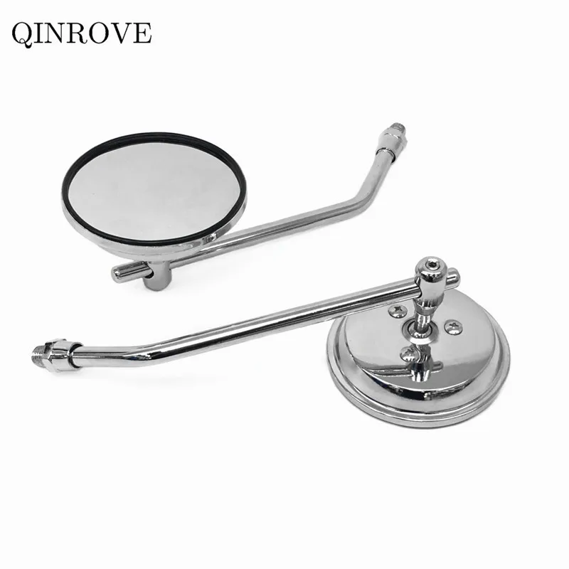 

Aluminum Alloy Iron 10mm Motorcycle Rear View Mirror White Len Universal Mirror For Yamaha YBR 125 XMAX VOGE 525 DSX Suzuki GSR