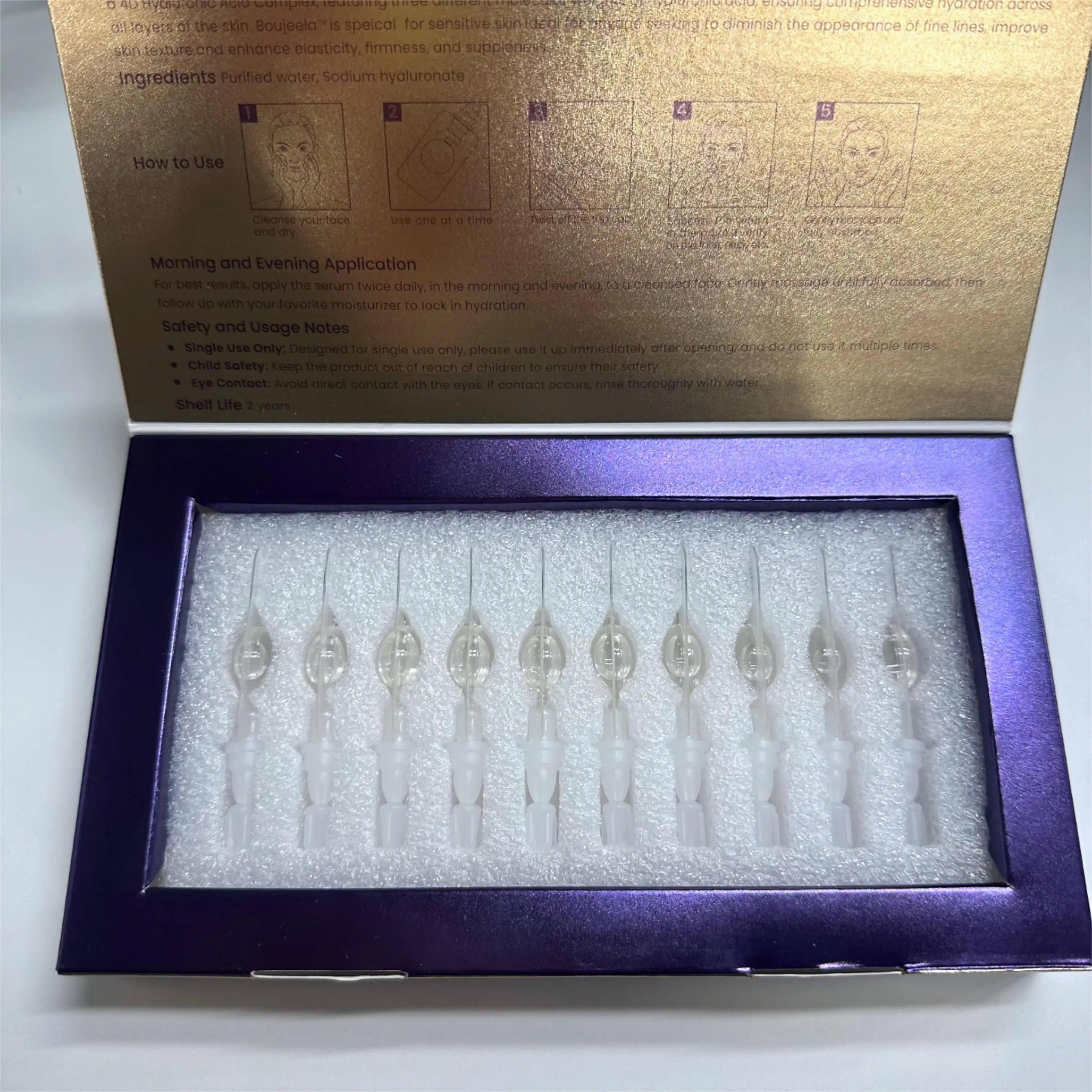 4D Pure Hyaluronic Acid Serum Disposable Capsules Deep Moisturizing Anti-wrinkle Facial Skin Brightening Liquid Essence 6