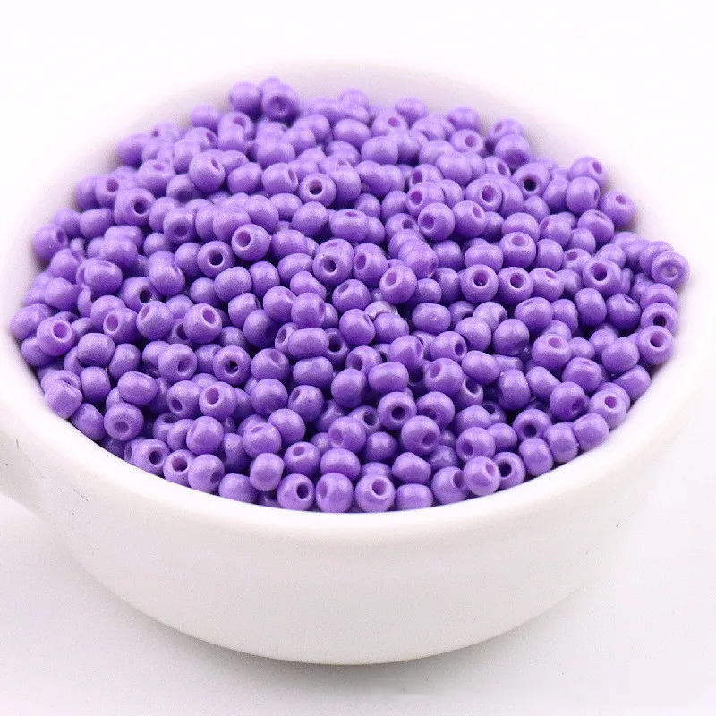 High-Quality Wear-Resistant Solid Color Glass Rice Beads