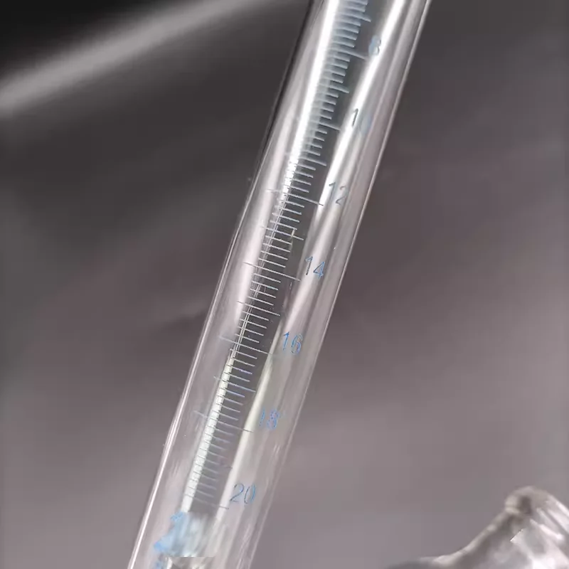 유리 시트 발효 튜브, 투명 체중계 실험실 발효 튜브, 기본 실험실 가스 생산, 새 cu, 10ml, 20ml, 50ml