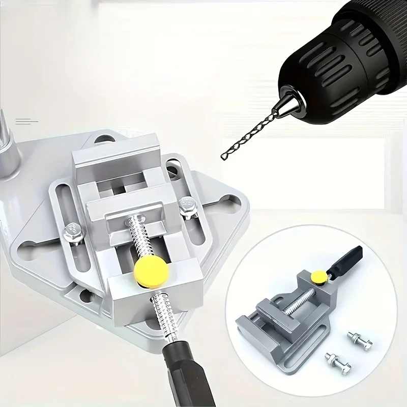 1PC Precision Grip for Industrial Use-Heavy-Duty Aluminum Alloy Bench Vise with Flat Jaw - Quick Release, No Assembly Required 5